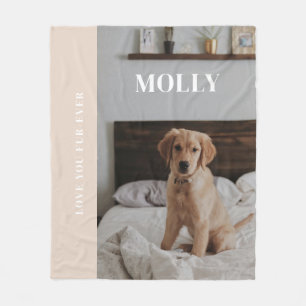 Cobertor De Velo Foto personalizável moderna Pet 'Ame você pelo-nun
