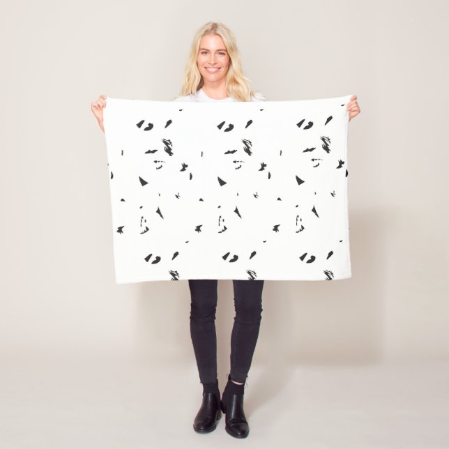 Cobertor De Velo Foto preta e branca de um bando de aves (In Situ)