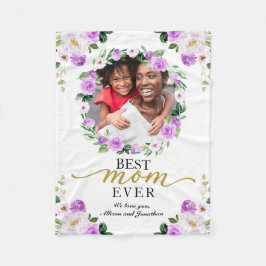 Cobertor De Velo Foto Roxa Melhor Dia de as mães Da Mãe