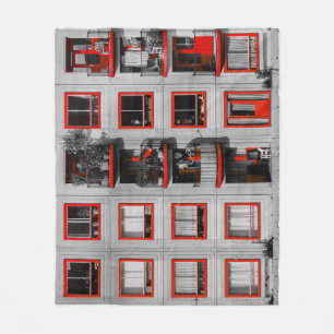 Cobertor De Velo Fotografia do edifício Red Facade Zuidoost Balcony