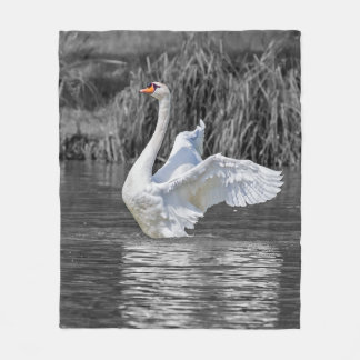 Cobertor De Velo Fotografia em preto-e-branco Swan