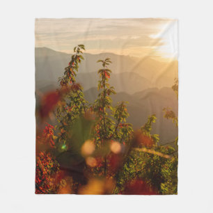 COBERTOR DE VELO FOTOGRAFIA NATUREZA DE ÁRVORES VERDES COM SOBREPO