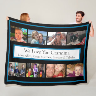 Cobertor De Velo Fotos personalizadas da família   Presentes para a