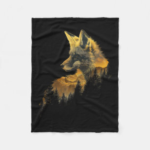 Cobertor De Velo Fox Forest Nature Lover Montanhas Caminhando Campa