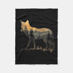 Cobertor De Velo Fox Forest Nature Lover Montanhas Caminhando Campa