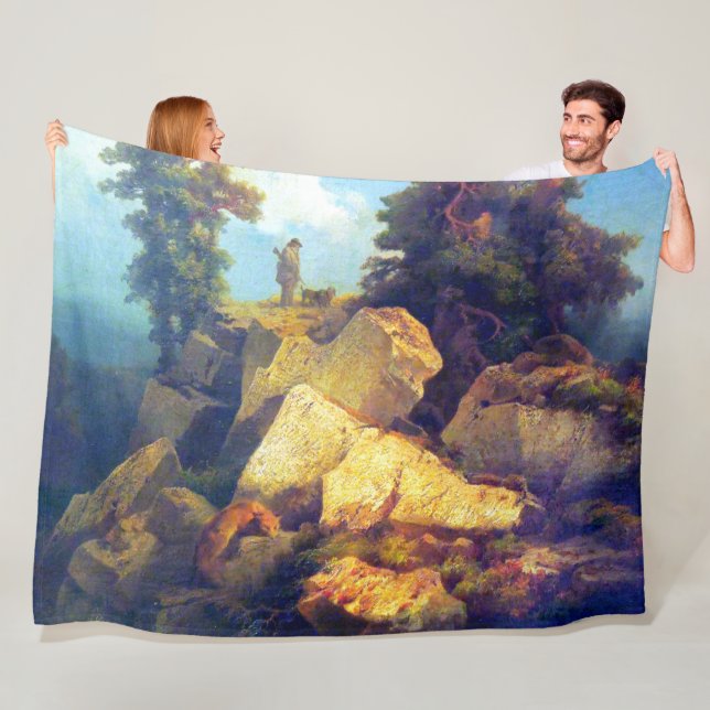 Cobertor De Velo Fox Hunt Josef Navrátil Após 1850 (In Situ)