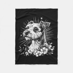 Cobertor De Velo Fox Terrier Dog Lover Estilo Retro Tatuagem