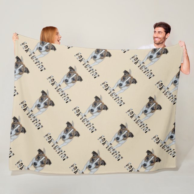 Cobertor De Velo Fox Terrier E Fox Terrier Logo, Grande (In Situ)