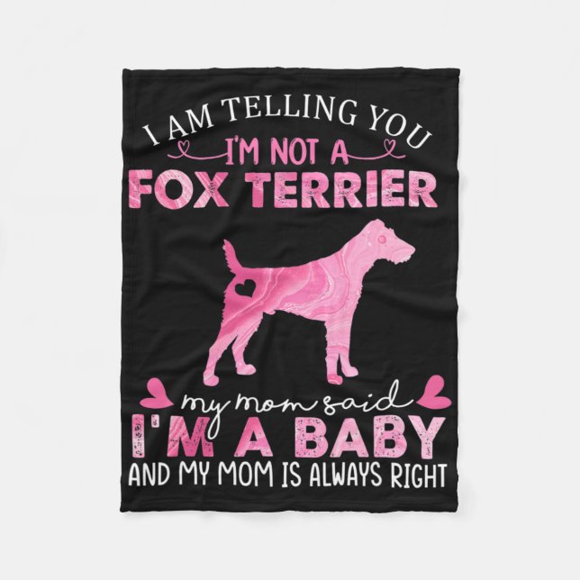 Cobertor De Velo Fox Terrier Mãe (Frente)