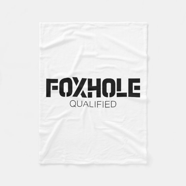 Cobertor De Velo Foxhole Qualified Military Suprter And Lover Motiv (Frente)