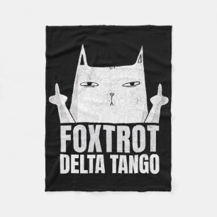 Cobertor De Velo Foxtrots Deltas Tangos Gata Engraçado Resiste