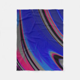 Cobertor De Velo Fractal de bloco de cor magenta da Cinza azul mode