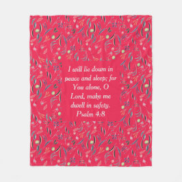 Cobertor De Velo Framboesa FLORAL | Segurança do Sono de Paz | Cris