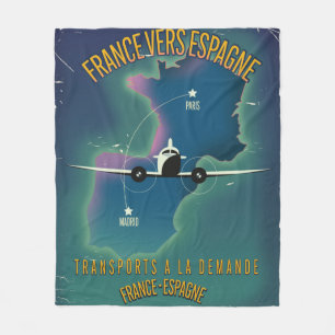Cobertor De Velo França Para poster de férias de Espanha