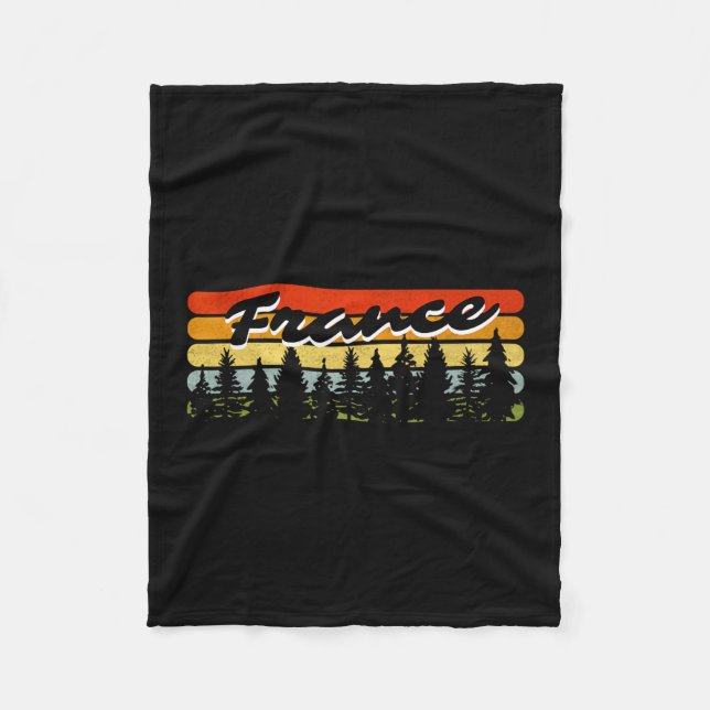 Cobertor De Velo France Forest Sunset Trees Cabin Vacation Souvenir (Frente)