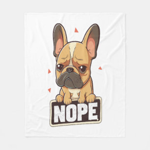 Cobertor De Velo Francês Buldogue Nope