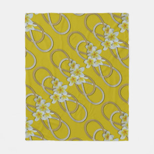 Cobertor De Velo Frangipani Dourado do Prata Duplo Infinito