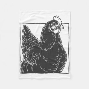Cobertor De Velo Frango Australorp Preto - Arte de Fazenda Vintage