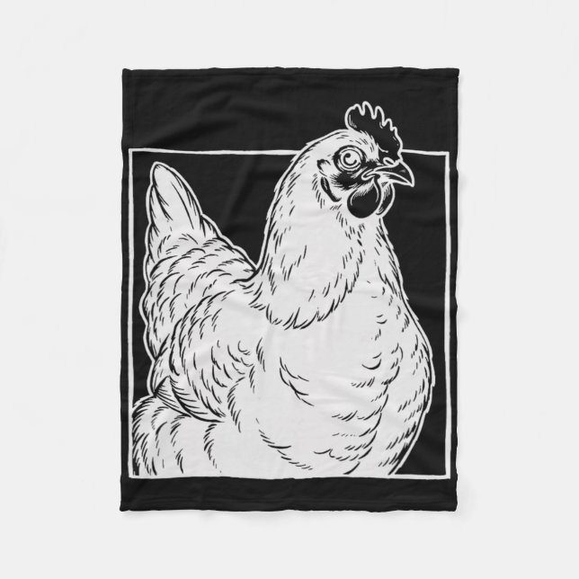 Cobertor De Velo Frango Black Australorp - Arte Rústica de Fazenda  (Frente)