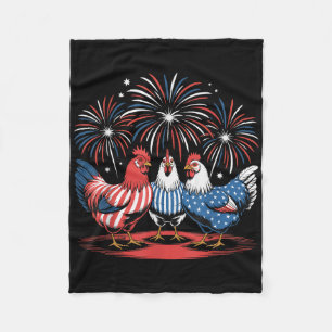 Cobertor De Velo Frango Engraçado Bandeira Usa Bandeira Patriótica