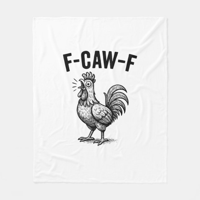 Cobertor De Velo Frango Engraçado Gráfico Sarcástico F-Caw-F (Frente)