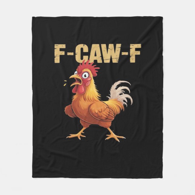Cobertor De Velo Frango F-Caw-F Engraçado Moda Divertida (Frente)