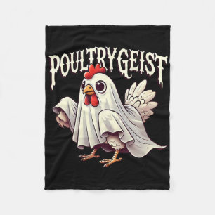 Cobertor De Velo Frango Fantasma Poultrygeist Halloween Engraçado F