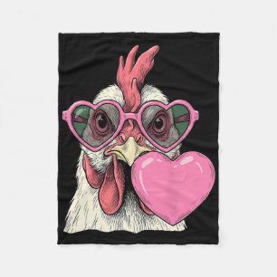 Cobertor De Velo Frango Fofo Sopra Bolha de Coração de São Valentim