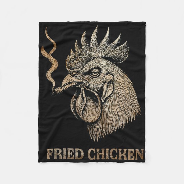 Cobertor De Velo Frango Frito Fumando Maconha Doidão  (Frente)