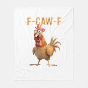 Cobertor De Velo Frango Gritando Divertido F Caw F Humor