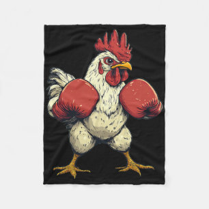 Cobertor De Velo Frango Vestido Como um Boxeador Boxe Divertida 