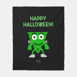 Cobertor De Velo FrankenCheese Halloween Saudações Medium Blanket