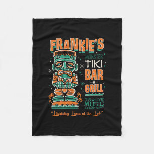 Cobertor De Velo Frankenstein Assustadoramente Fofo Tiki Lounge Fér