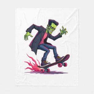 Cobertor De Velo Frankenstein Skater � Roupas de Rua de Halloween L