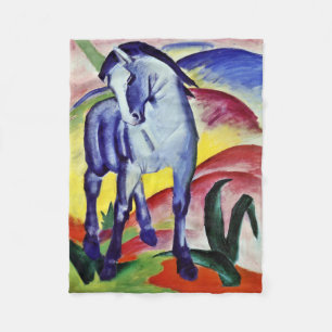 Cobertor De Velo Franz Marc Blue Horse Vintage pintura de arte
