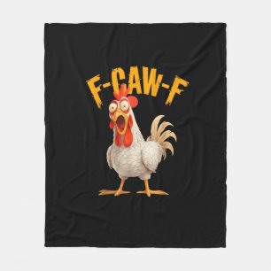 Cobertor De Velo Frase de efeito galinha F-Awk-F galo F-Caw-F engra