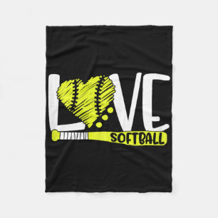 Cobertor De Velo Frase Gráfica de Softbol para Meninas Adolescentes