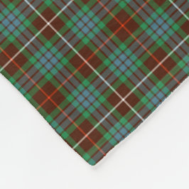 Cobertor De Velo Fraser Clan Brown e Bright Green Hunting Tartan