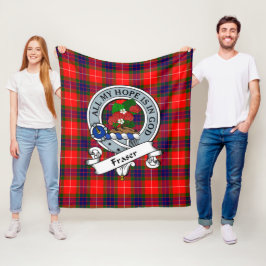 Cobertor De Velo Fraser Modern Clan Crachá Tartan Xadrez
