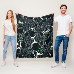 Cobertor De Velo Fratural branco imperfeito no espaço negro, tricot