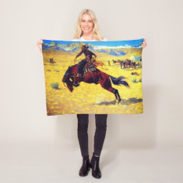 Cobertor De Velo Frederic Remington Uma Fria Manhã no Campo