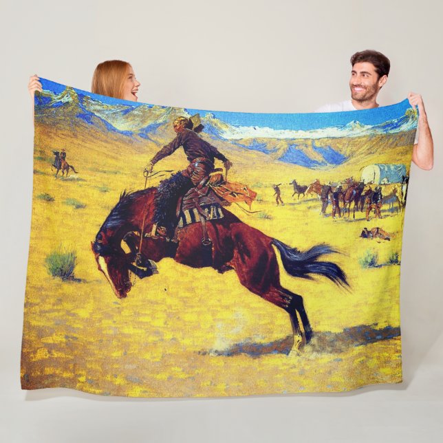 Cobertor De Velo Frederic Remington Uma Manhã Fria no Campo (In Situ)