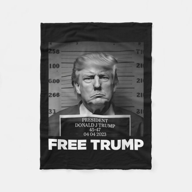 Cobertor De Velo Free Donald Trump Mugshot (Frente)