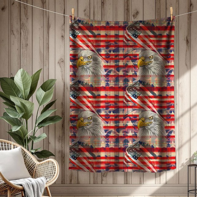 Cobertor De Velo Freedom Blanket Eagle and Flag for Independence (Freedom Blanket Eagle and Flag for Independence)