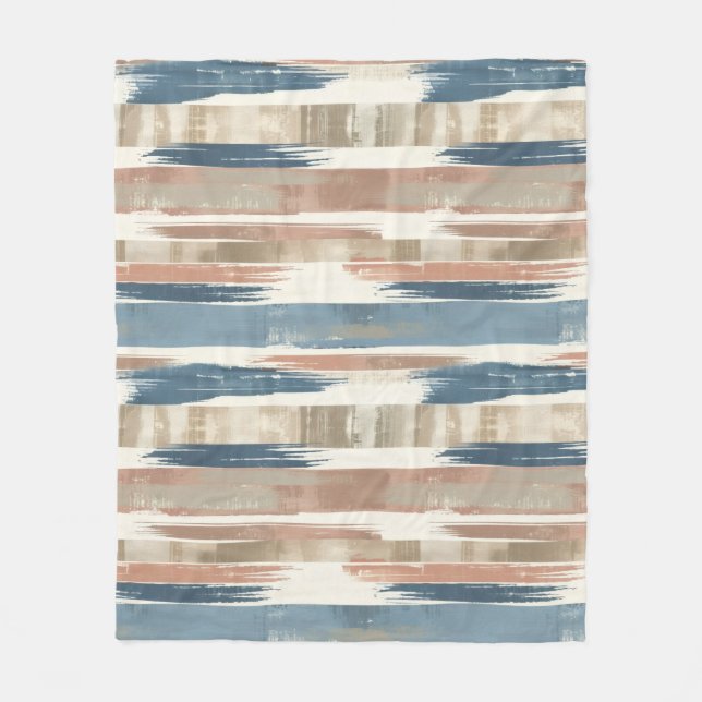 Cobertor De Velo French Retro Brush Stripe Fleece Blanket (Frente)