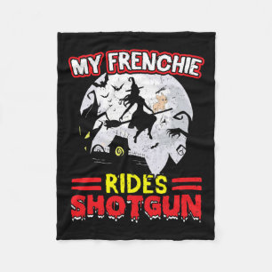 Cobertor De Velo French Rides Shotgun Halloween