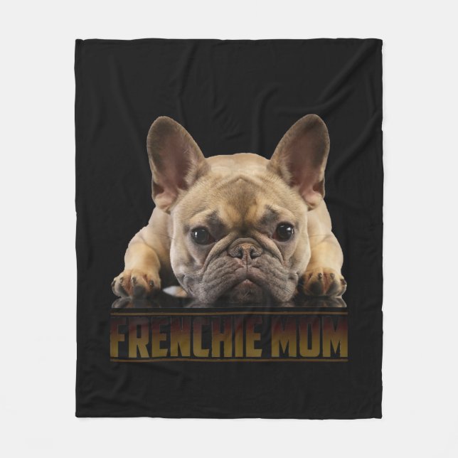Cobertor De Velo frenchie mãe | presente de mãe de buldogue francês (Frente)