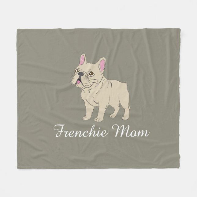Cobertor De Velo Frenchie Mom (Frente (Horizontal))