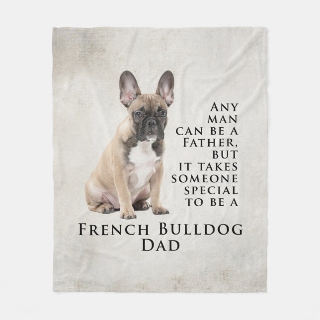 Cobertor De Velo Frenchie Pai Fleece Blanket (Frente)
