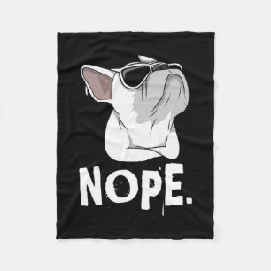 Cobertor De Velo Frenchie White Buldogue